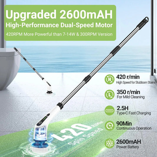 The eight replaceable brush heads included with the No-Bend Cleaning System